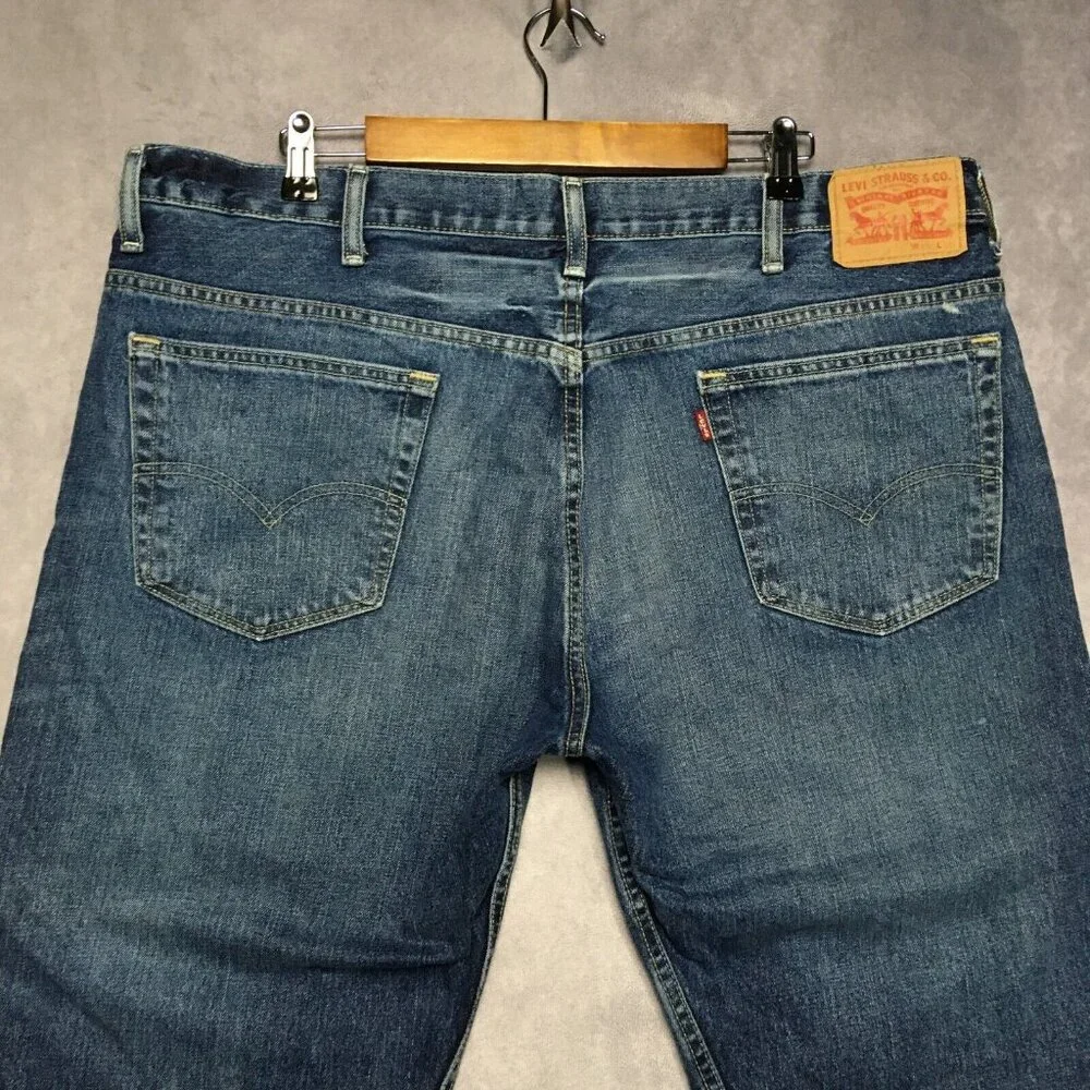 Levis Mens‎ 569 Loose Straight Fit Blue Jeans size 42x30 Cotton Denim Pants